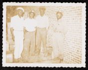 African American workers, black and white photograph